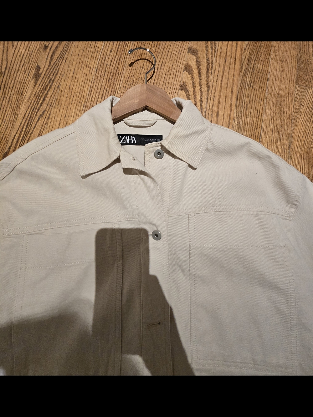Zara Cream Button-Front Fringe Jacket - Picture 9 of 14